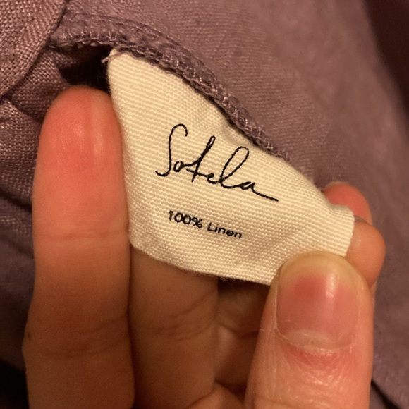 RESERVED: Sotela Luna Dress Lavender Linen - Picture 3 of 5